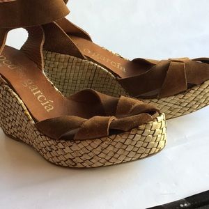 Pedro Garcia Suede Platforms with Ankle Straps